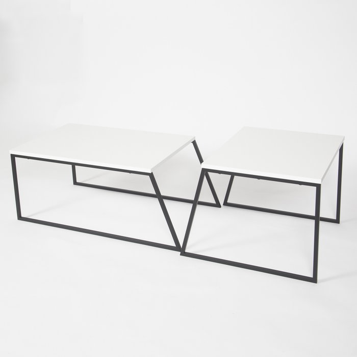 Hanah Home Juego de Mesa de Centro Blanco y Negro